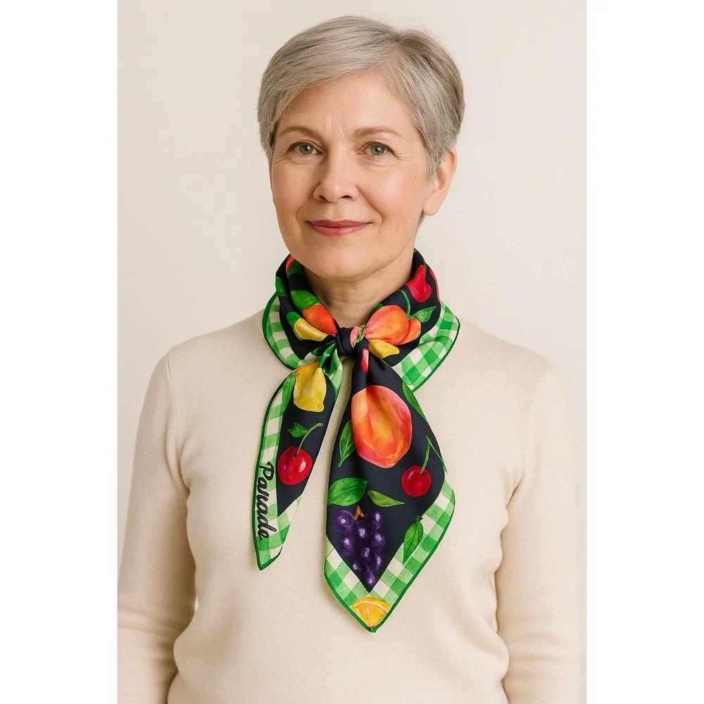 Parade square scarf